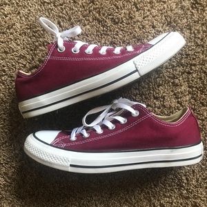 Burgundy/ Maroon Converse All Stars